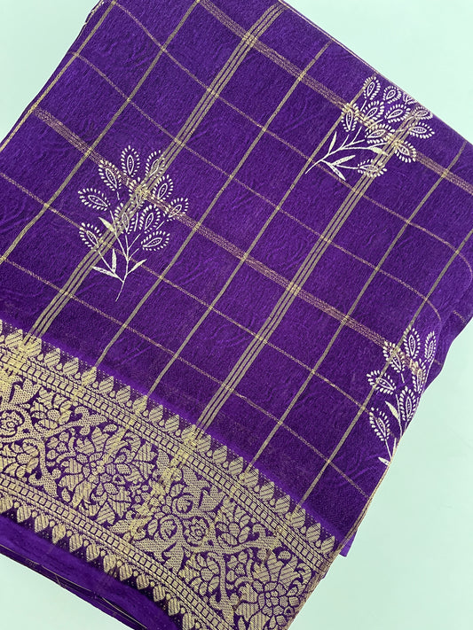Ju4 Tussar Chiffon