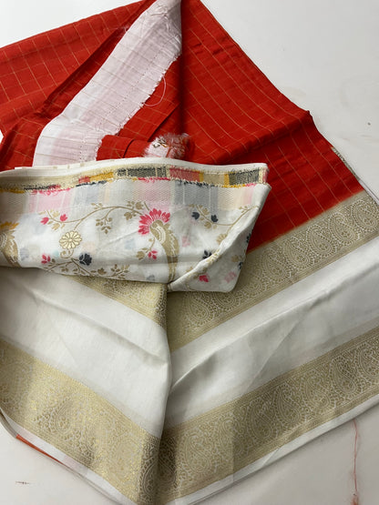 Dupion silk saree