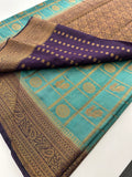 New collection in South Cotton Silk sarees for Varmahalaxmi with contrast matching blouse piece🌹-AU3