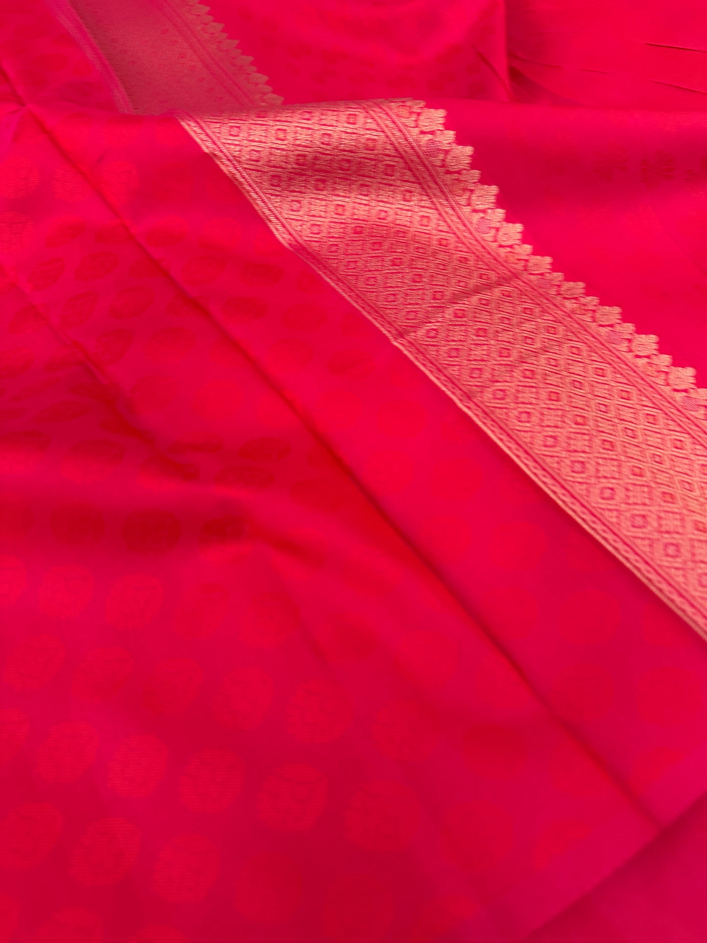 Rani Pink Soft Kanjeevaram Styles Zari Designer Saree