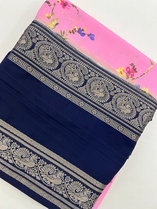 Ju10 Printed Semi Mysore Silk