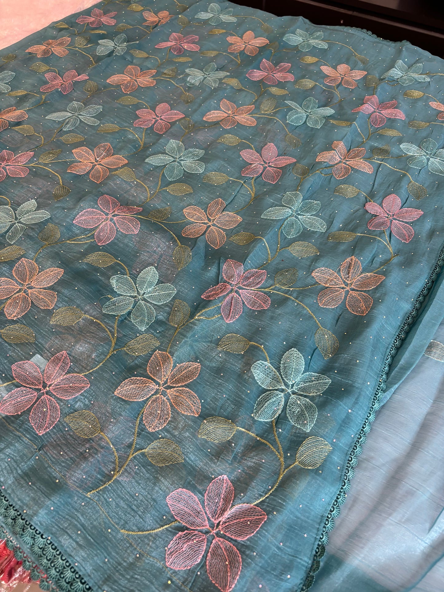 Soft organza Fancy saree