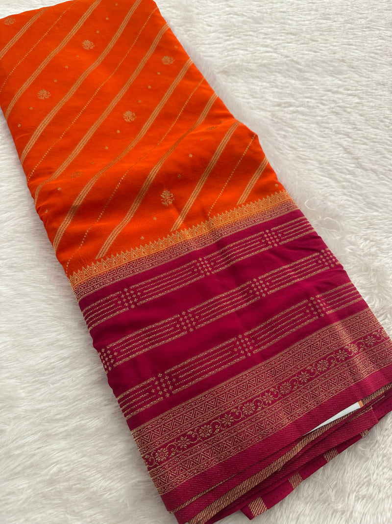 Premium Crape Designer Saree-M13