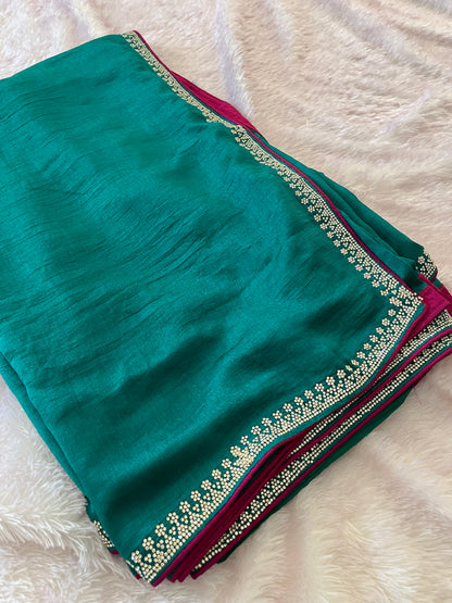 Tussar Fancy Stone Work