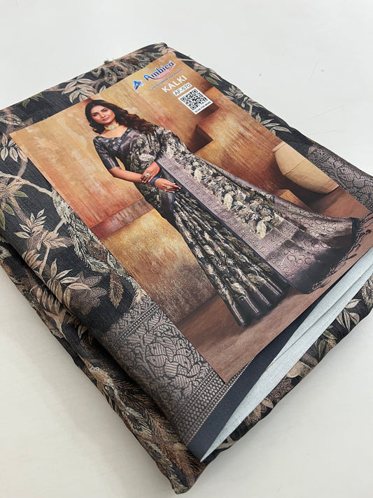 Printed Tussar silk
