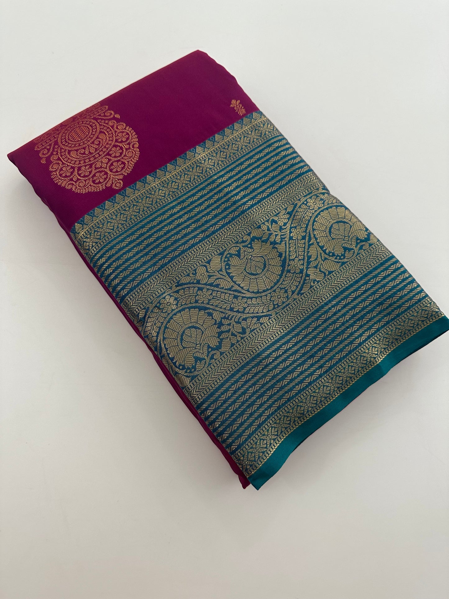 Semi Kanchi Silk Saree-JU16