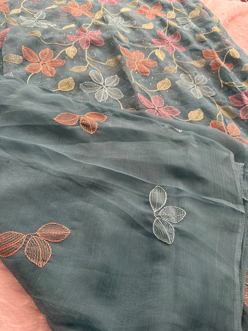 Fancy Soft Organza Embroidery-AU14