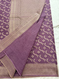 Rust Heritage Linen Designer Saree with Butta Design 🌹-AU2