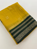 Semi Mysore Silk Checks Saree with Butta-AU16