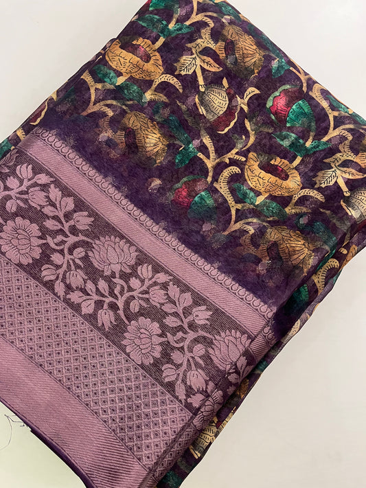 Premium printed Brosso Saree