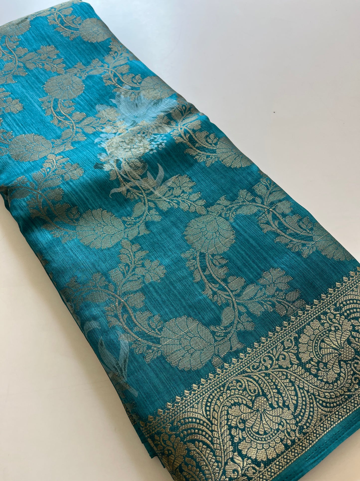 Tussar printed fancy