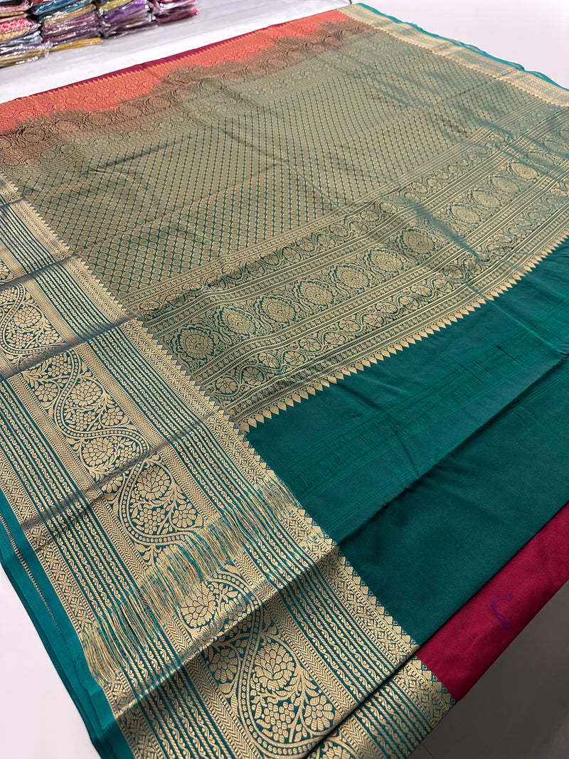 Semi Kanchi Silk Saree-JU7
