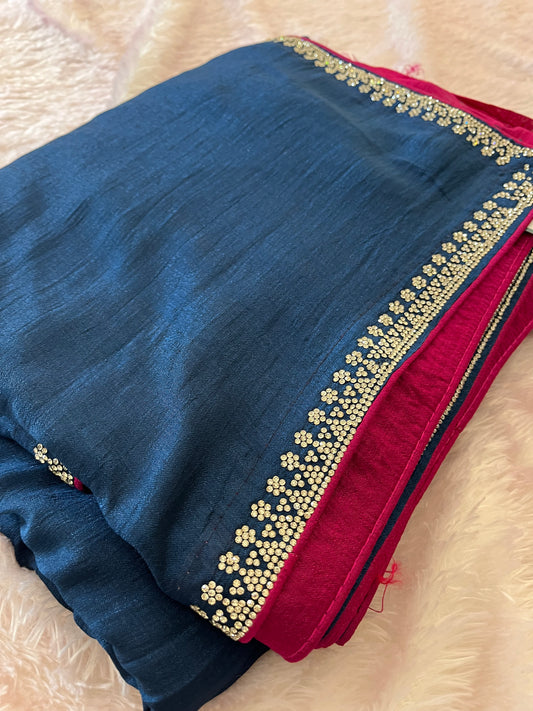 Tussar Fancy Stone Work