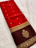 Semi Mysore Crape Silk saree-JU19