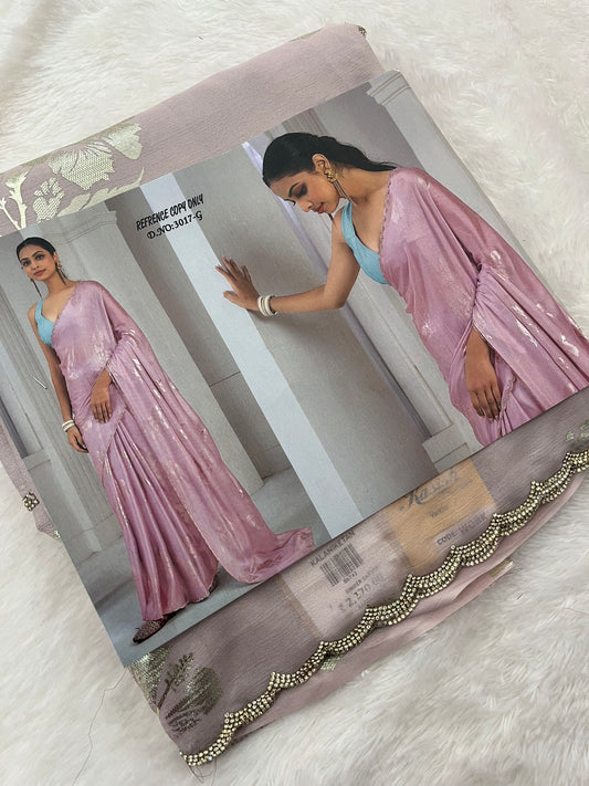 Fancy Foil print chiffon-M8