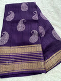 Tussar Crape Saree-JU9
