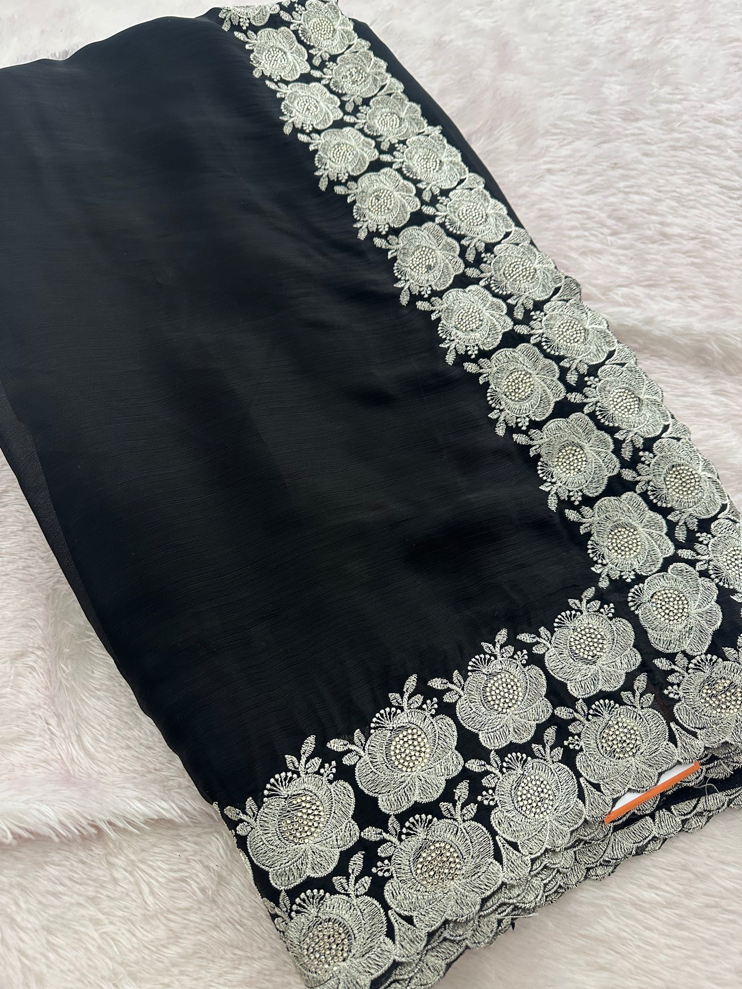 Soft Organza Silver Work-M12