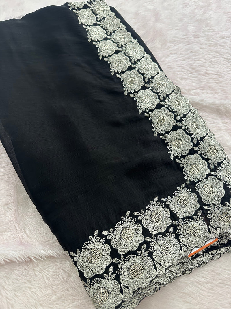 Soft Organza Silver Work-M12
