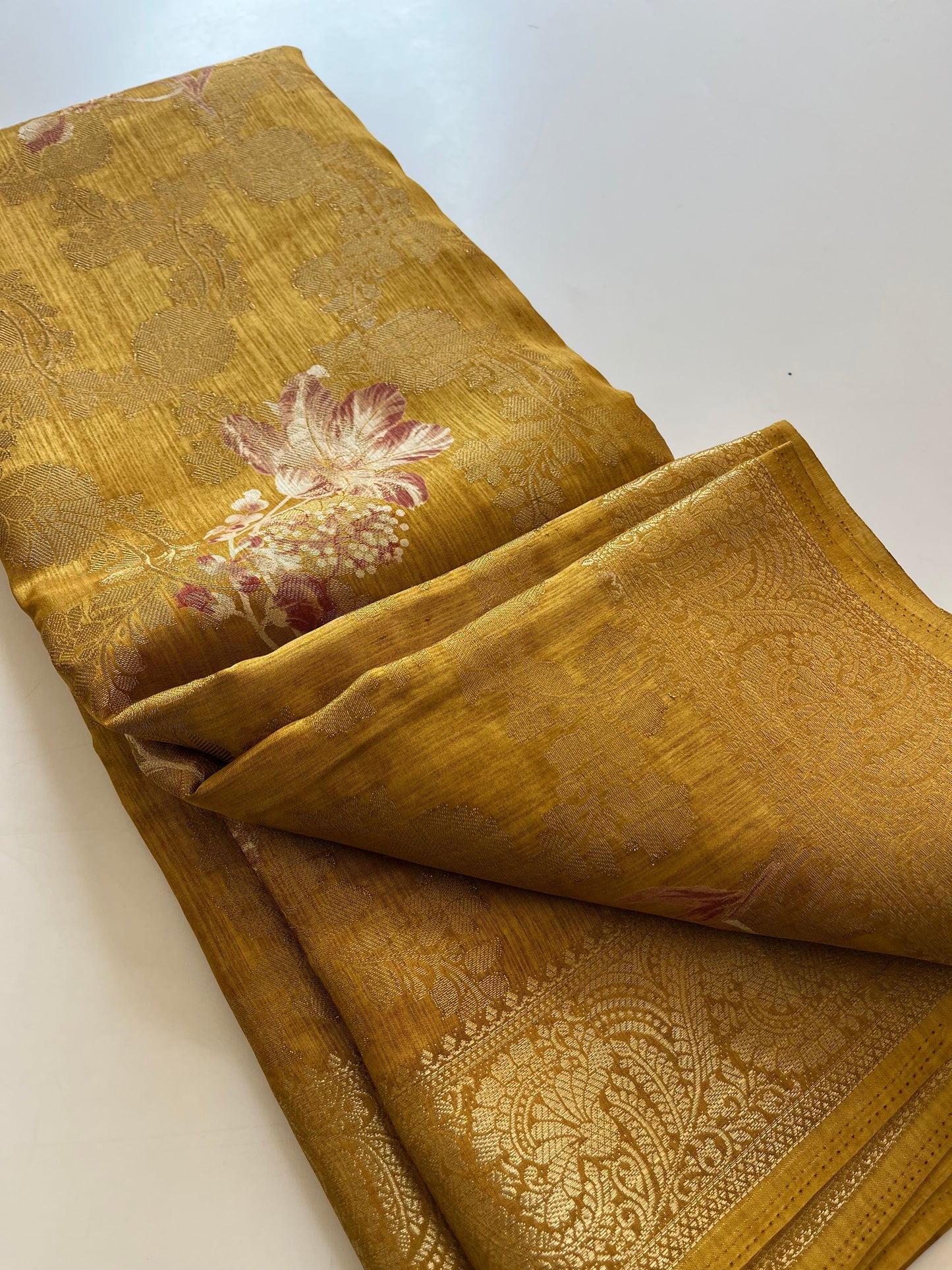 Tussar printed fancy