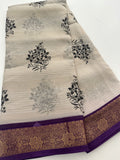 Fancy Cotton Chiffon Saree-J1