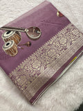 Kalamkari Printed Crape-JU14
