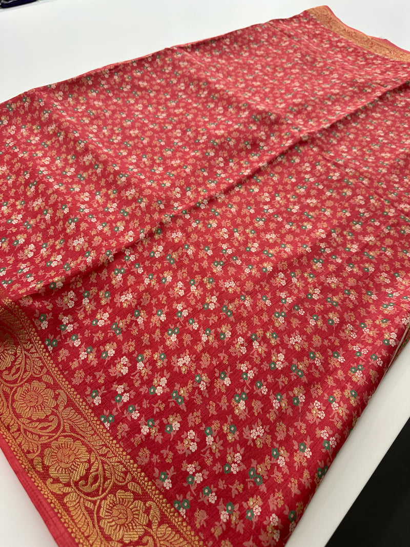 Crepe Chiffon small flower prints -AU3
