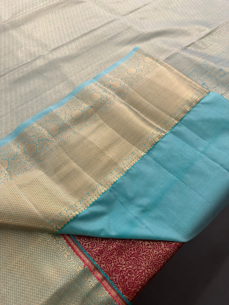 Kanchi Semi Silk Tissue Brocade-JU10