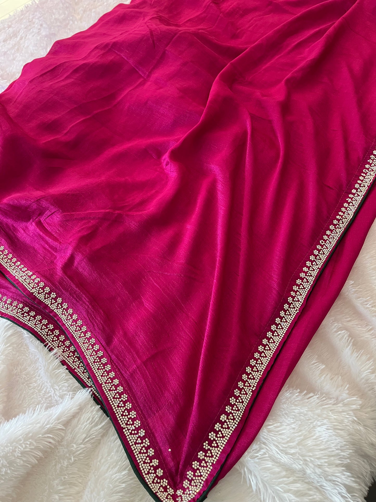 Tussar Fancy Stone Work