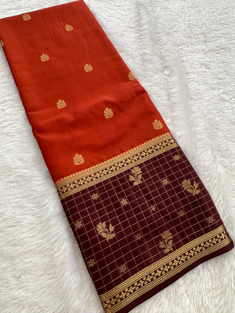 Crape Fancy Saree-JU3