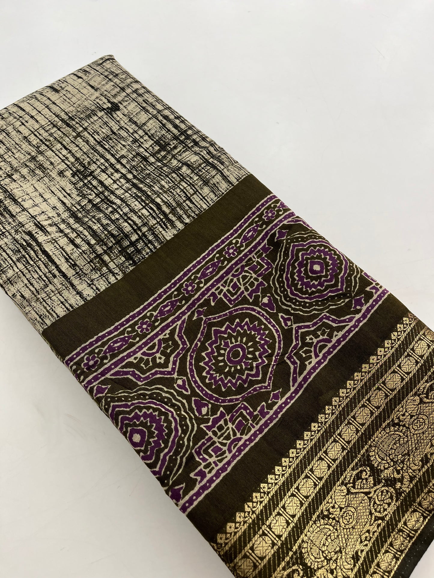 Bagru print fancy saree