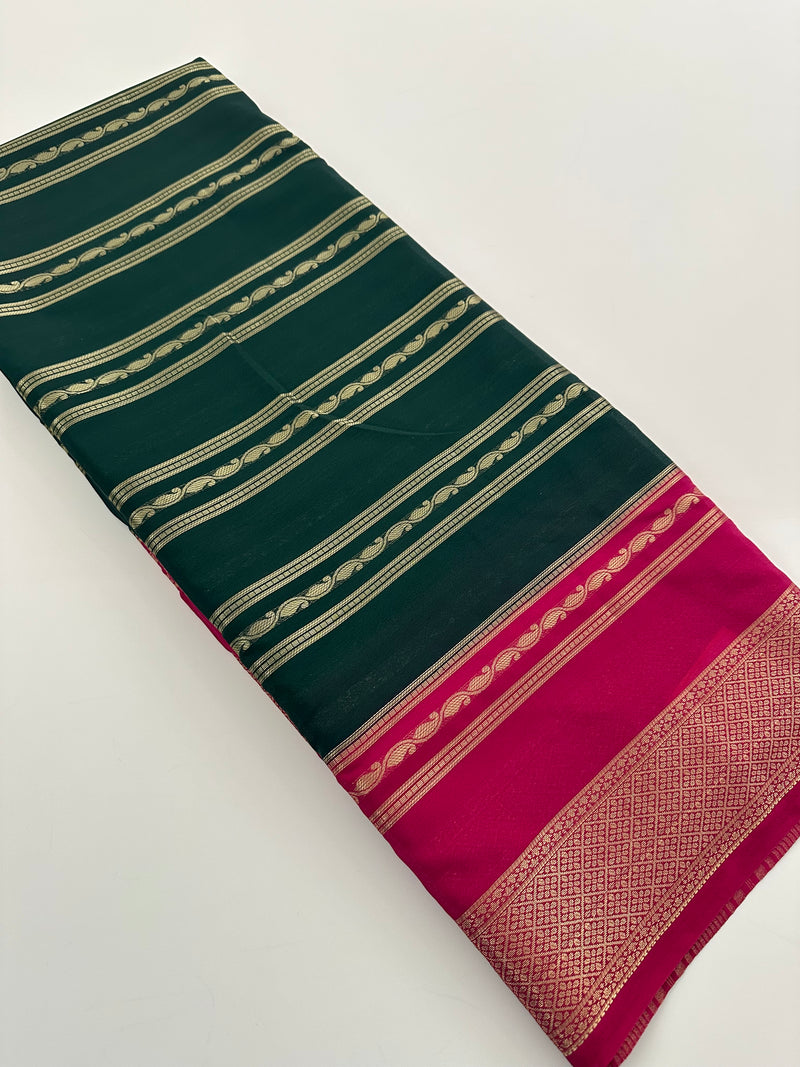 Semi Crepe Fancy Sarees🌹AU18
