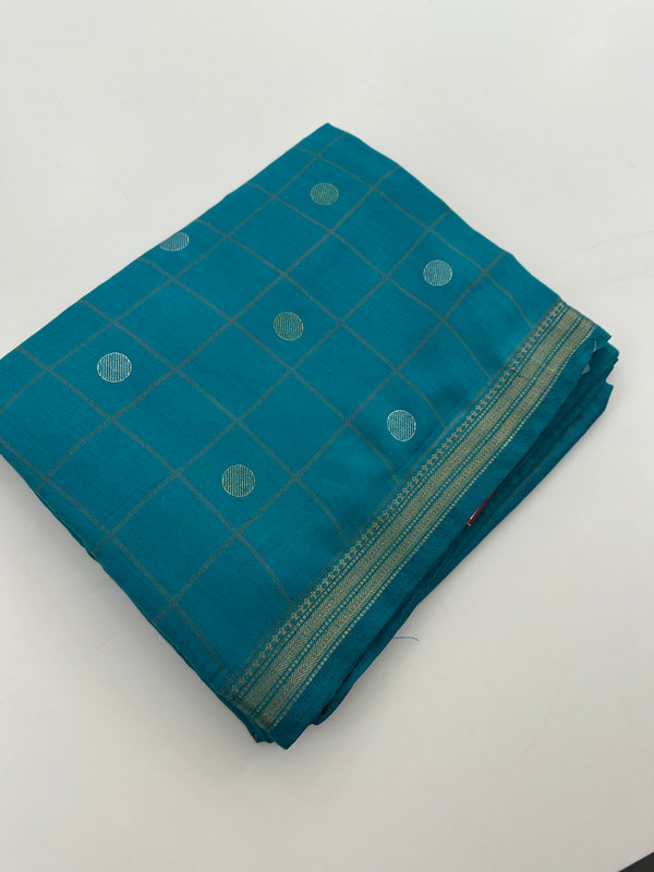 Chiffon Premium Soft Fabric Checkered and Coin Butta Prints -JU28