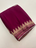 Designer Saree - Purple Crepe Georgette JU17