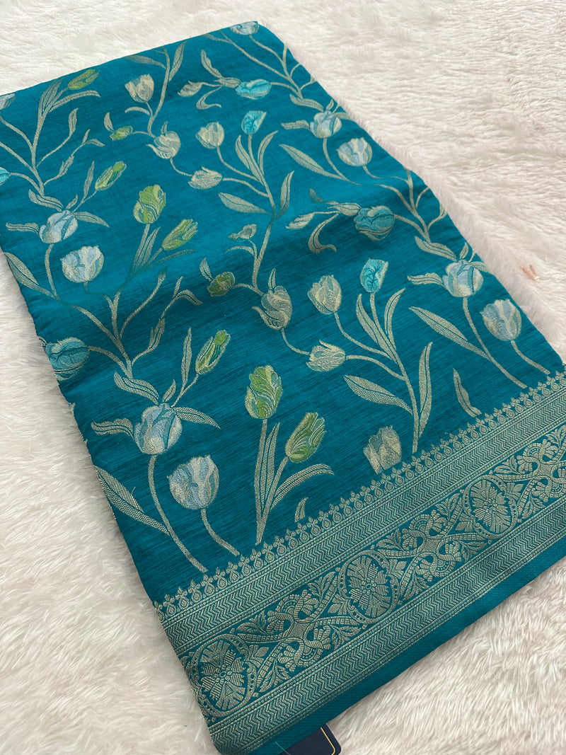 Tulips Linen Premium Saree-M13