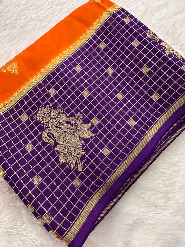 Banarsi Viscose Fancy Saree-JU11