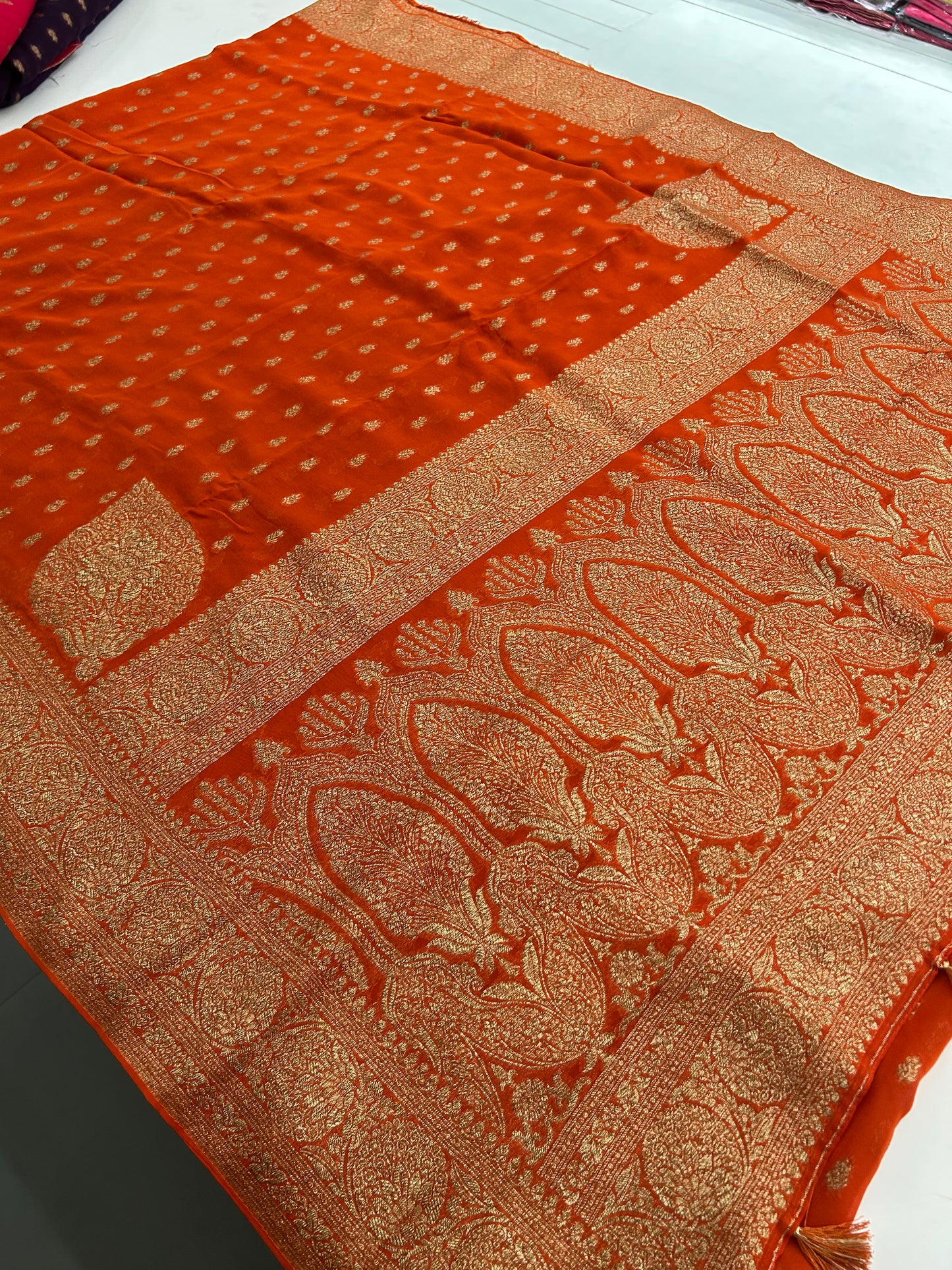 PURE VISCOSE CHIFFON SAREE-M20