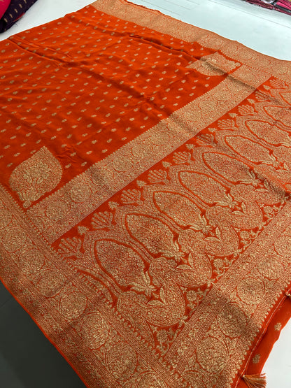 PURE VISCOSE CHIFFON SAREE-M20