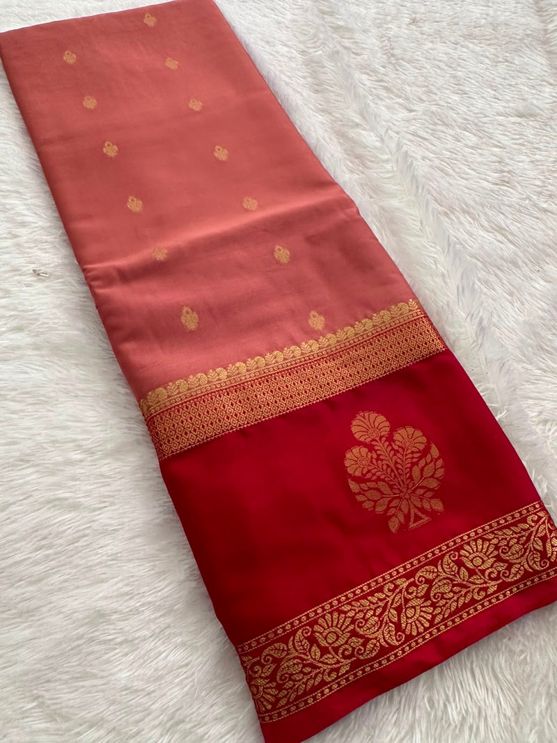 Semi Mysore Crape Silk saree-JU19