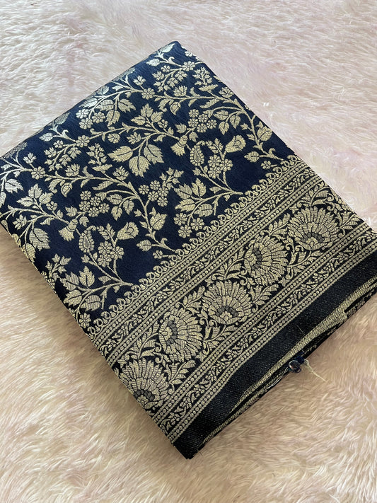 Tussar Silver Brocade