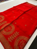 Jute Tussar Designer Sarees beautiful colour combinations🌹-AU9
