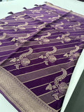 Purple Floral Designer Saree AU24