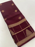 Crape Vintage Saree Wine Shade(PreBooking Only) 7-10 Days Shipment.