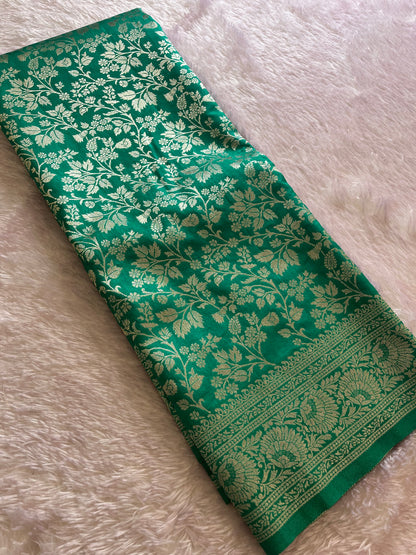 Tussar Silver Brocade
