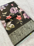 Kalamkari Printed Crape-JU14