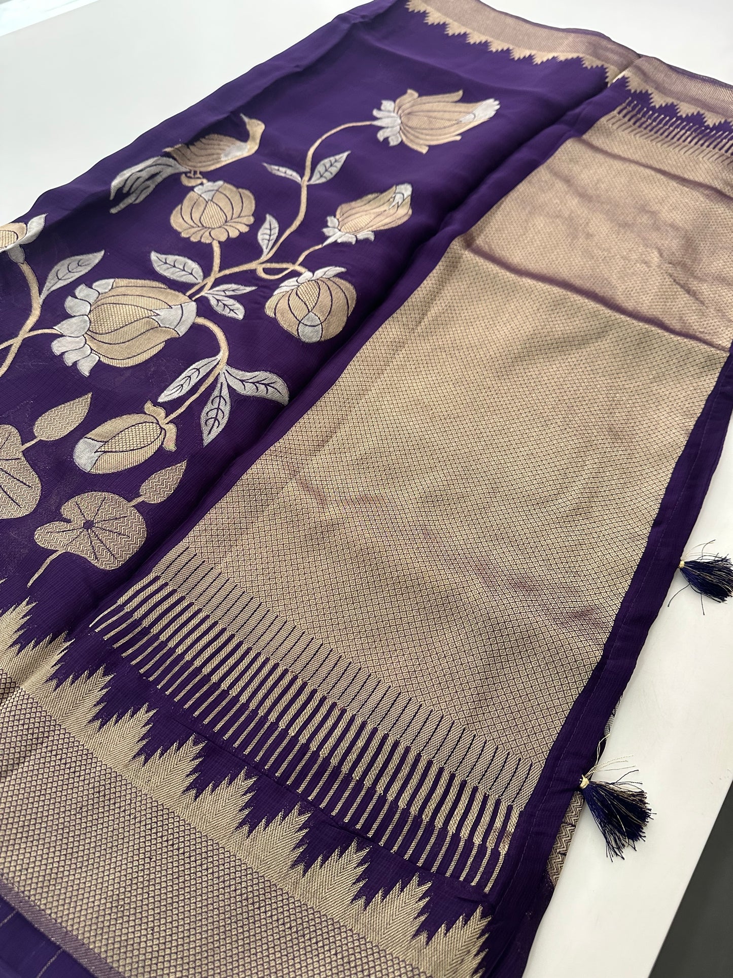 Jute Chiffon Premium Designer Saree-M26