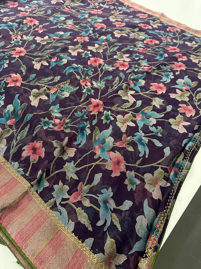 Brosso Fancy Saree New-(JU1)