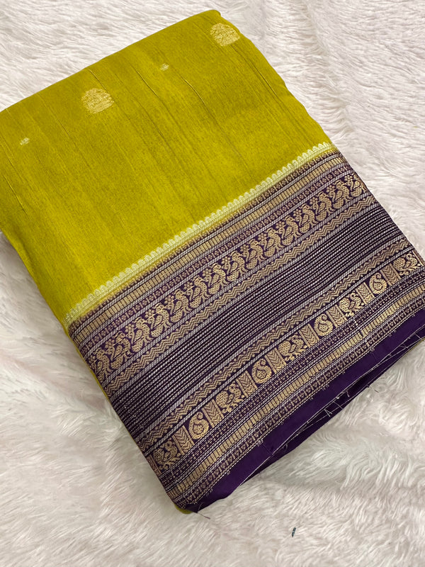 Fancy Tussar Silk Saree-JU13
