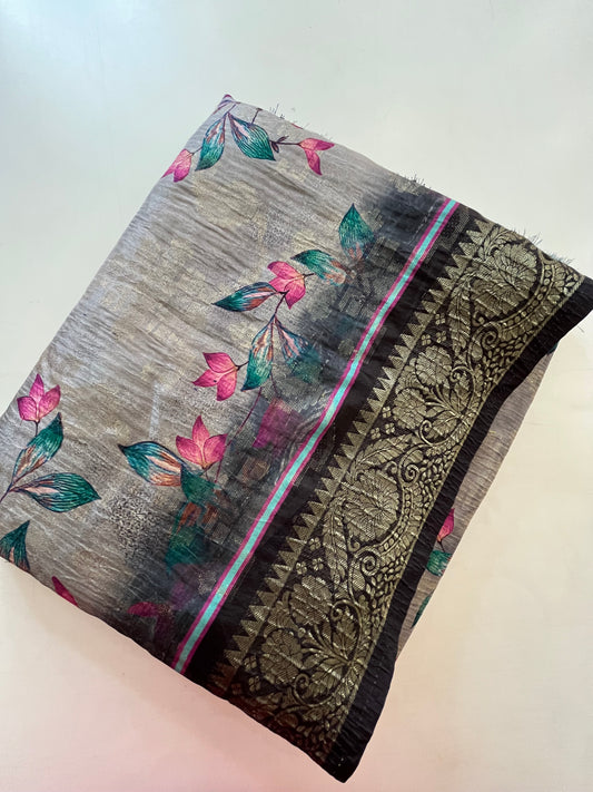Printed Tussar fancy