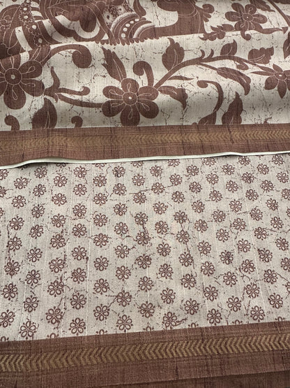 Kalamkari Tussar Printed-M26