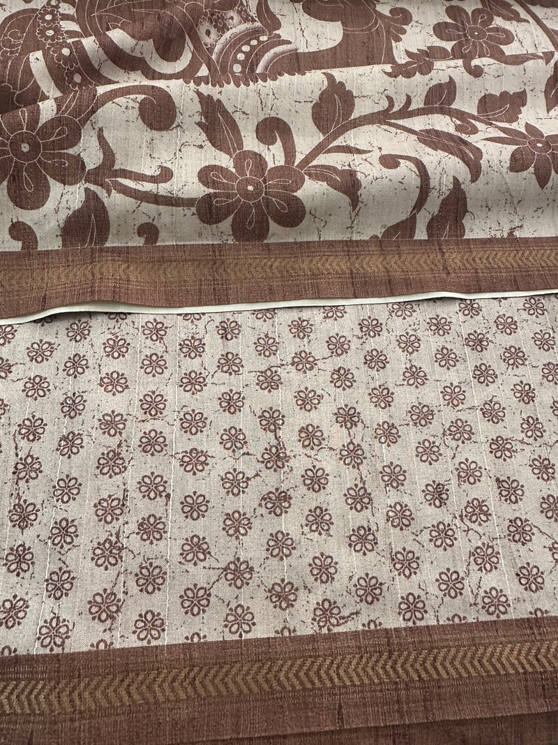 Kalamkari Tussar Printed-M26